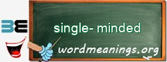 WordMeaning blackboard for single-minded